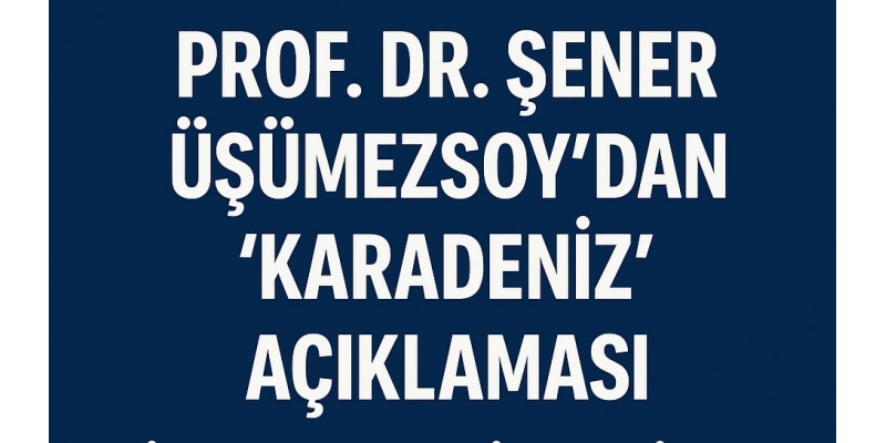 Prof. Dr. Şener Üşümezsoy: Karadeniz Deprem Açısından Rahat, Asıl Risk Ege’de