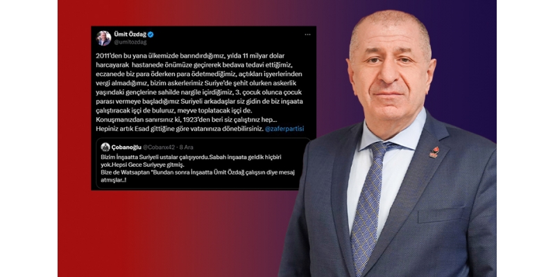 Ümit Özdağ’dan Suriyelilere Çağrı: Esad Gitti, Vatanınıza Dönün