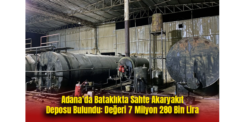 Adana’da Bataklıkta Sahte Akaryakıt Deposu Bulundu: Değeri 7 Milyon 280 Bin Lira