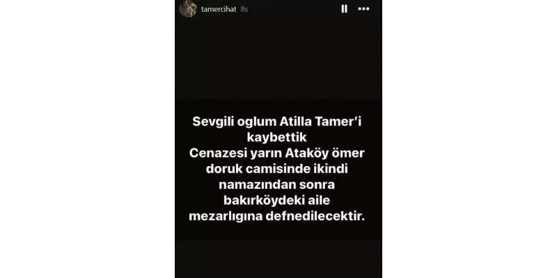 Cihat Tamer’in Üzücü Kaybı: Oğlu Atilla Tamer Yaşamını Yitirdi