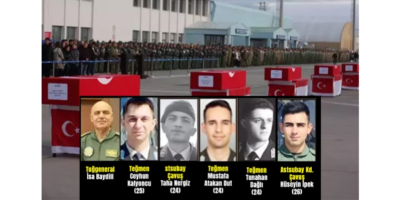 Isparta’daki Helikopter Kazasında Şehit Olan 6 Askerin Cenazeleri Törenle Uğurlandı