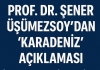 Prof. Dr. Şener Üşümezsoy: Karadeniz Deprem Açısından Rahat, Asıl Risk Ege’de